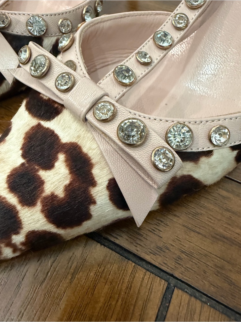 Kate Spade Strap Leopard Print Pointed Toe Heel in Blush - Picture 4 of 6